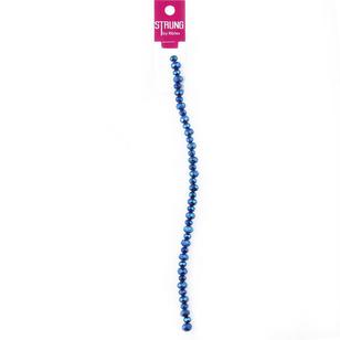 Ribtex Strung Crystal Squashed Faceted Beads 40 Pack Blue