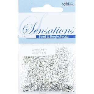 Ribtex Sensations No Hole Glass Chips Silver 15 g