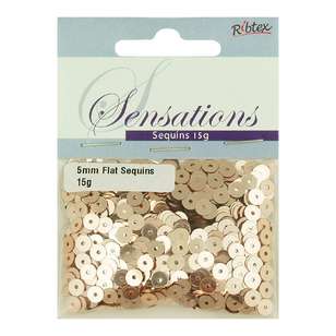 Ribtex Sensations Flat Sequins Rose Gold 5 mm