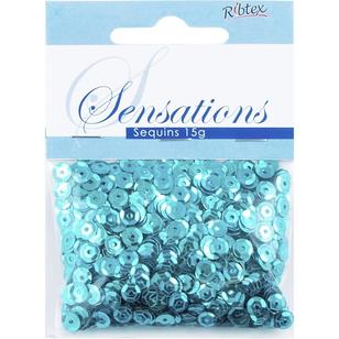 Ribtex Sensations Cut Sequins Cup Turquoise 5 mm