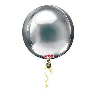 Amscan Foil Orbz Balloon Silver 40 cm