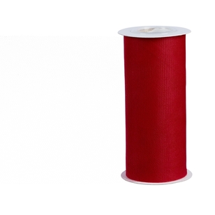 Ribtex Tulle Ribbon Roll 15.2 cm x 18.2 m Red