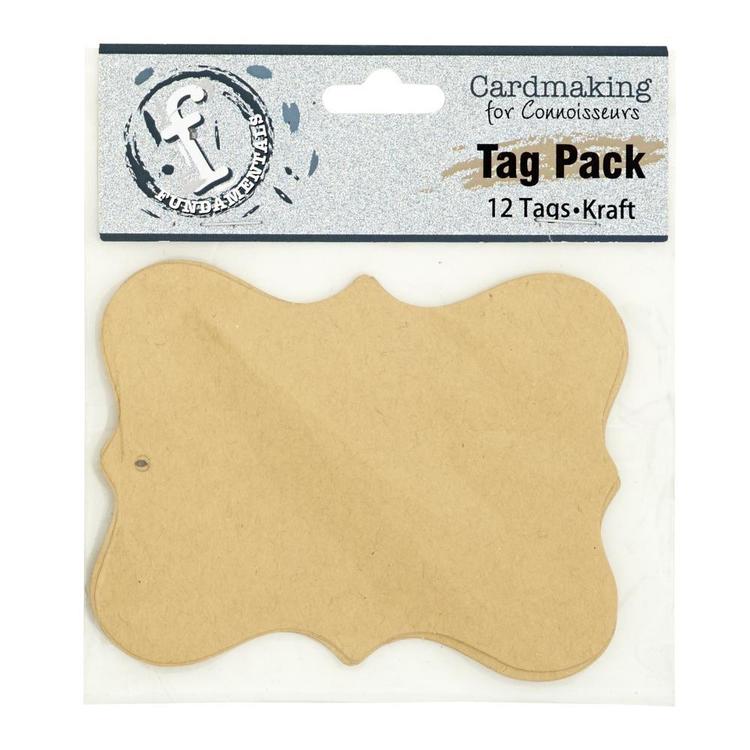 Fundamentals Scallop Tag Pack 12 Pack Kraft