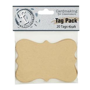 Fundamentals Scallop Tag Pack 20 Pack Kraft