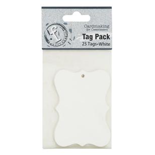 Fundamentals Scallop Tag Pack 25 Pack White