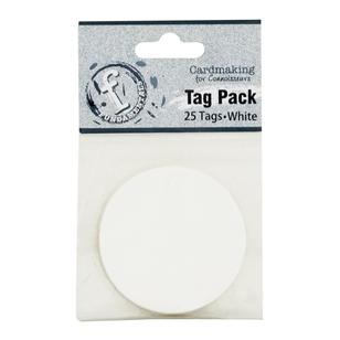 Fundamentals Circle Tag Pack 25 Pack White
