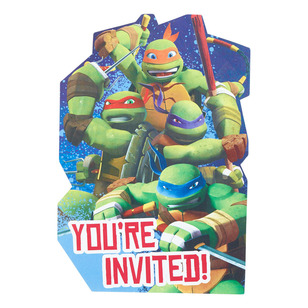 Teenage Mutant Ninja Turtles Invitations Green