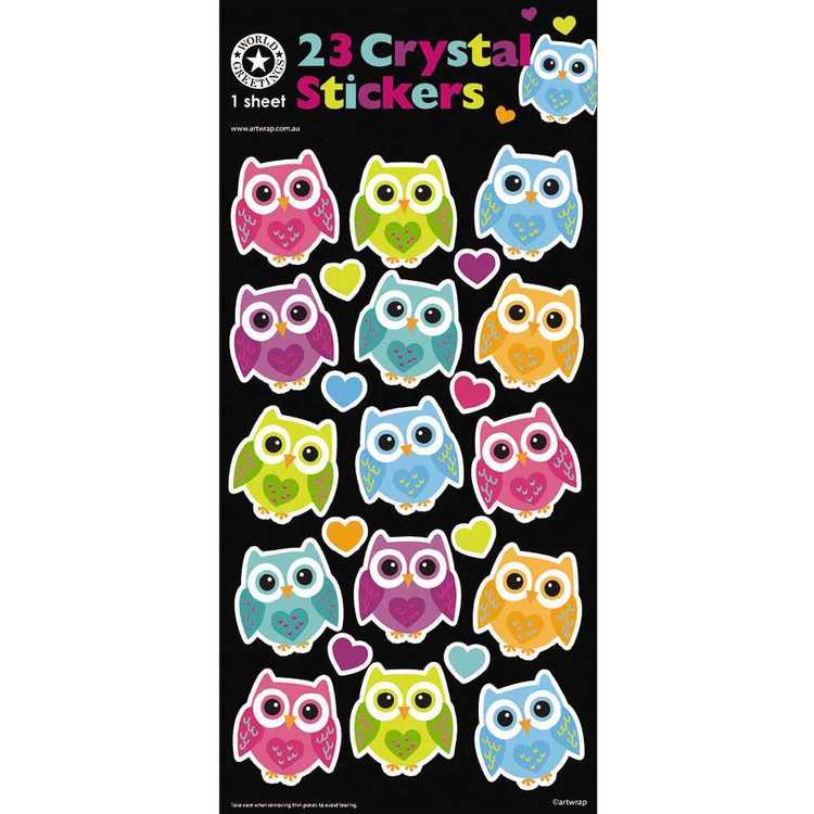 World Greetings Crystal Pretty Owl Stickers