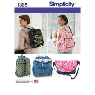 Simplicity Pattern 1388 Backpack & Messenger Bag