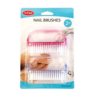 Ms Fix-It Nail Brush 2 Pack Assorted