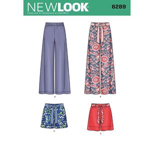 New Look Pattern 6289 Women's Pants  8 - 18