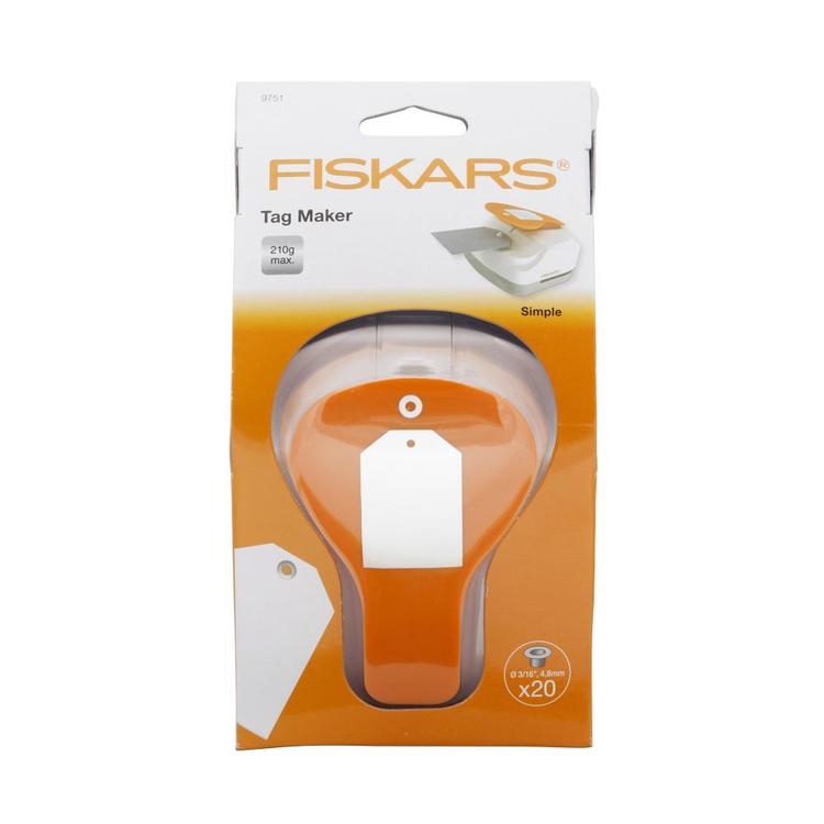 Fiskars Simple Tag Maker White & Orange