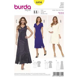 Burda Pattern 6894 Women's Dress  10 - 20