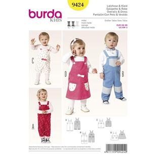 Burda Pattern 9424 Baby Coordinates  6 Months - 3 Years
