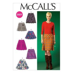 McCall's Sewing Pattern M7022 Misses' Skirts White