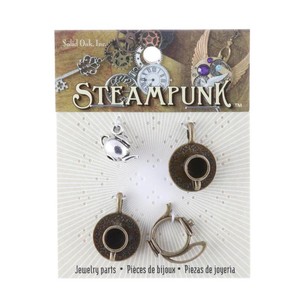 Steampunk Tea Time Charms Multicoloured