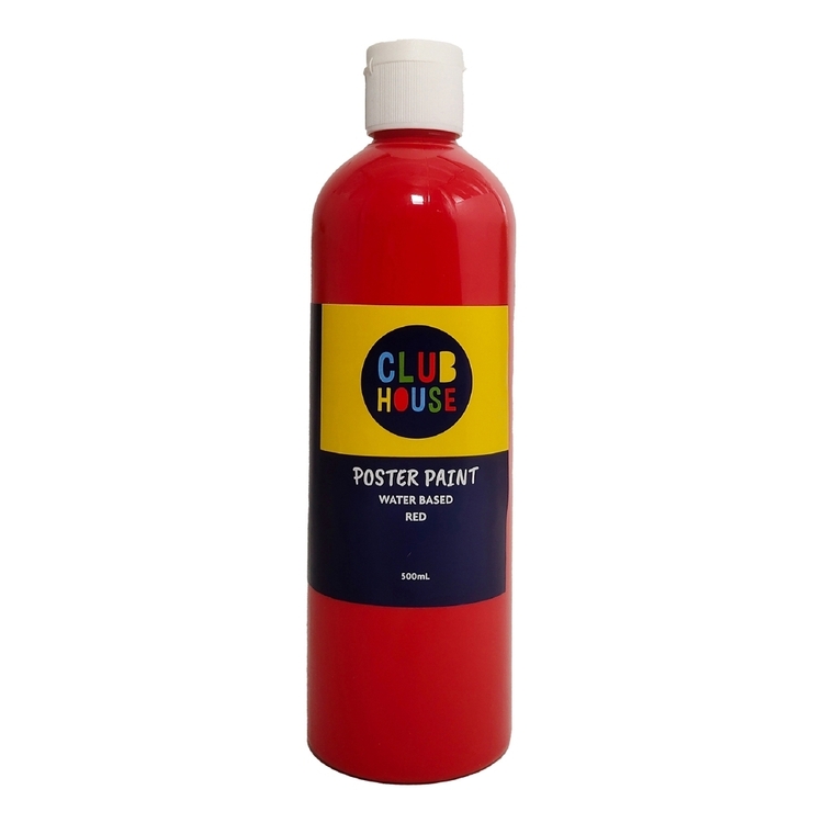 Club House Paint It Poster Paint Red 500 mL