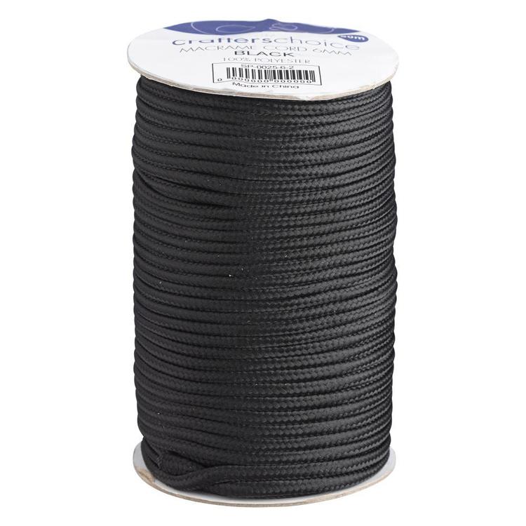 Crafters Choice Macrame Cord Black