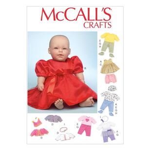 McCall's Pattern M7066 Clothes & Accessories For 11''-12'' & 15''-16'' Baby Dolls One Size