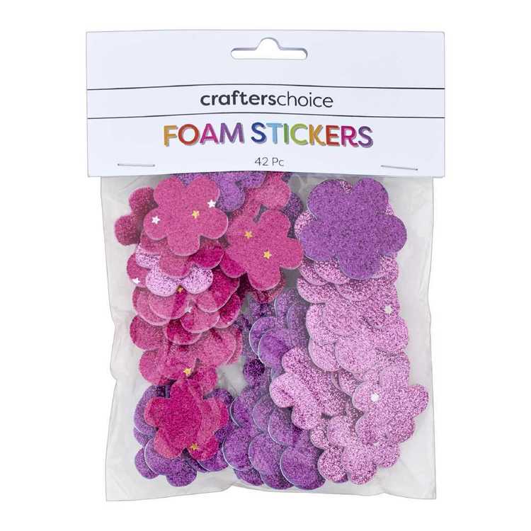 Club House Flowers Glitter Foam Stickers