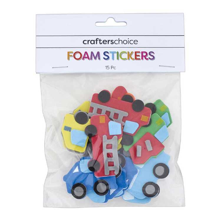 Club House Vehicles Foam Stickers Multicoloured