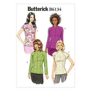 Butterick Sewing Pattern B6134 Misses' Top White