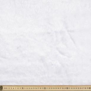 Furtex Plain 75 cm Colombia K179 Faux Fur Fabric White 75 cm