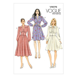 Vogue Sewing Pattern V9076 Misses' Dress White