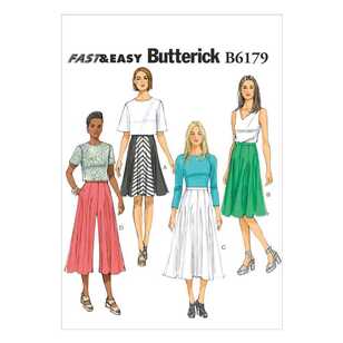 Butterick Sewing Pattern B6179 Misses' Skirt & Culottes White