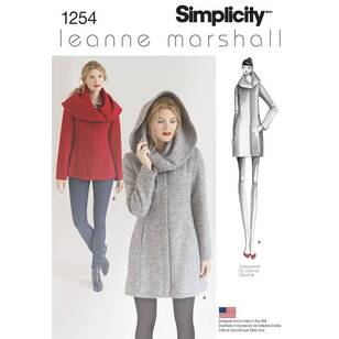 Simplicity Pattern 1254 Misses' Leanne Marshall Easy Lined Coat Or Jacket