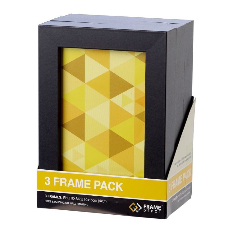 Frame Depot 10 x 15 cm Triple Frame Pack Black 10 x 15 cm