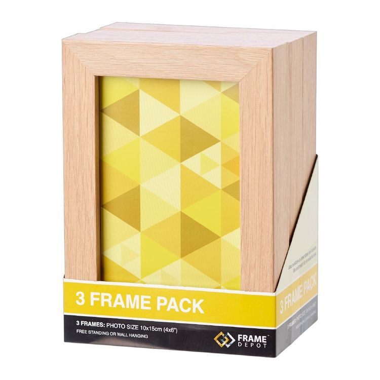 Frame Depot 10 x 15 cm Triple Frame Pack Natural 10 x 15 cm