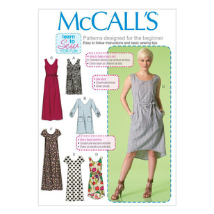 McCall's Pattern M7120 Misses' Dresses & Belt