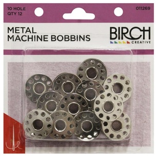 Birch Metal 10-Hole Bobbin Pack Silver