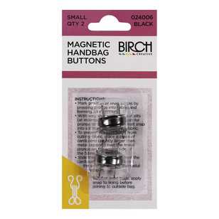 Birch Magnetic Handbag Buttons Black