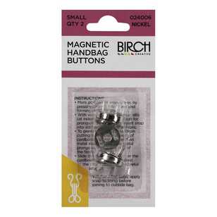 Birch Magnetic Handbag Buttons Nickel