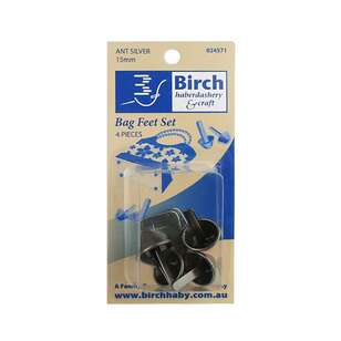 Birch 15 mm Bag Feet Silver 15 mm