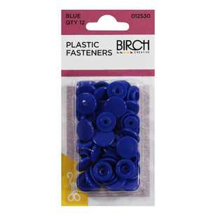 Birch Plastic Fasteners 12 Pack Blue