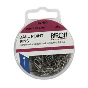 Birch Ball Point Pins Silver