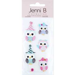 Jenni B Baby Owls Stickers Multicoloured