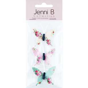 Jenni B Butterfly Paper Floral Stickers Multicoloured