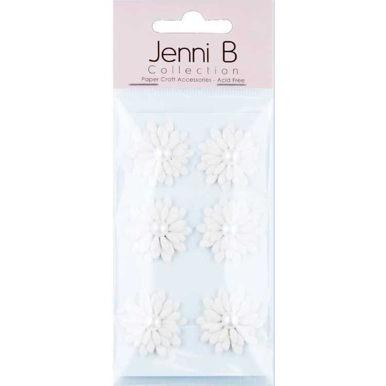 Jenni B Flower With Pearl Stickers White