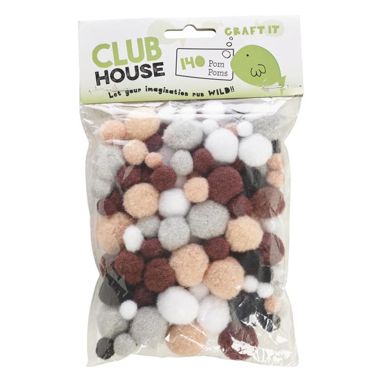 Cotton balls 1.5 inch assorted pom poms for diy creative crafts