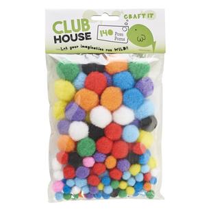 Club House Mixed Pom Poms Multicoloured