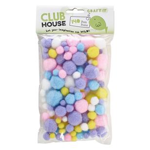 Club House Mixed Pom Poms Pastels