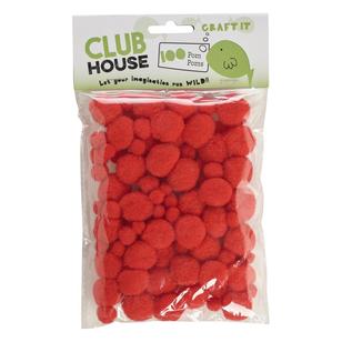 Club House Assorted Pom Poms 3 Multicoloured