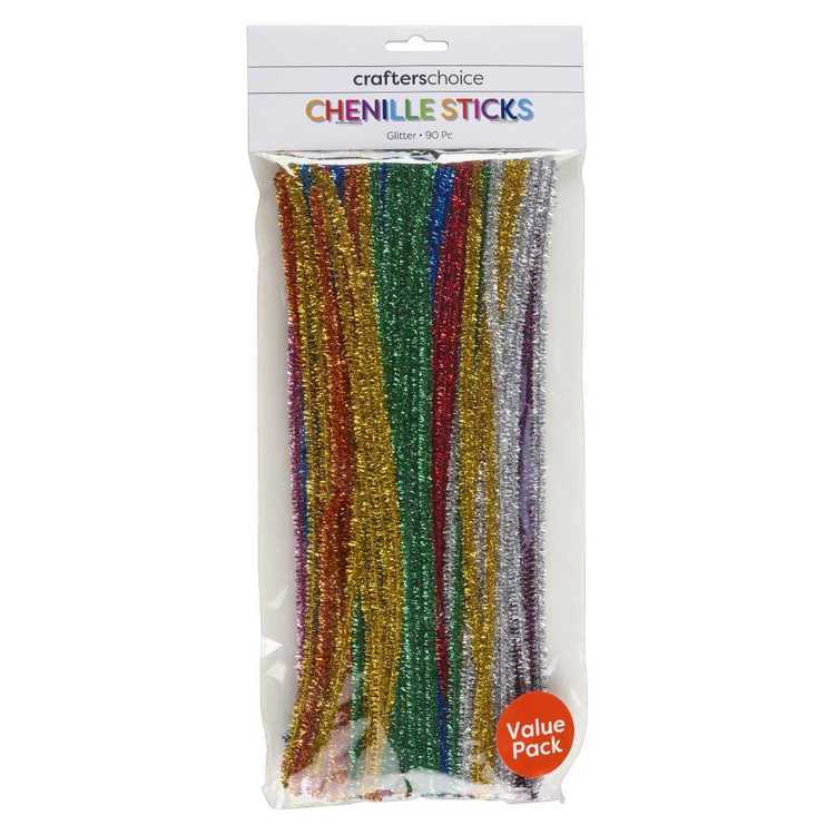 Crafters Choice Mixed Chenillie 90 Pack Glitter 6 mm