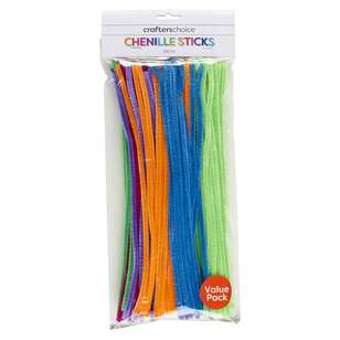 Crafters Choice Chenille Sticks Value Pack Fluro 6 mm