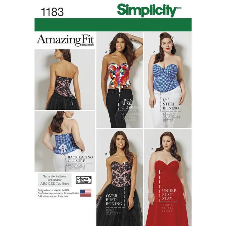 Simplicity Pattern 1183 Misses' & Plus Size Corsets