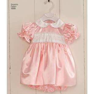 Simplicity Pattern 1205 Babies' Dress & Panties All Sizes